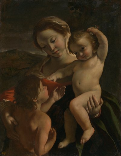 Madonna y el Niño con el infante San Juan Bautista de Giovanni Lanfranco